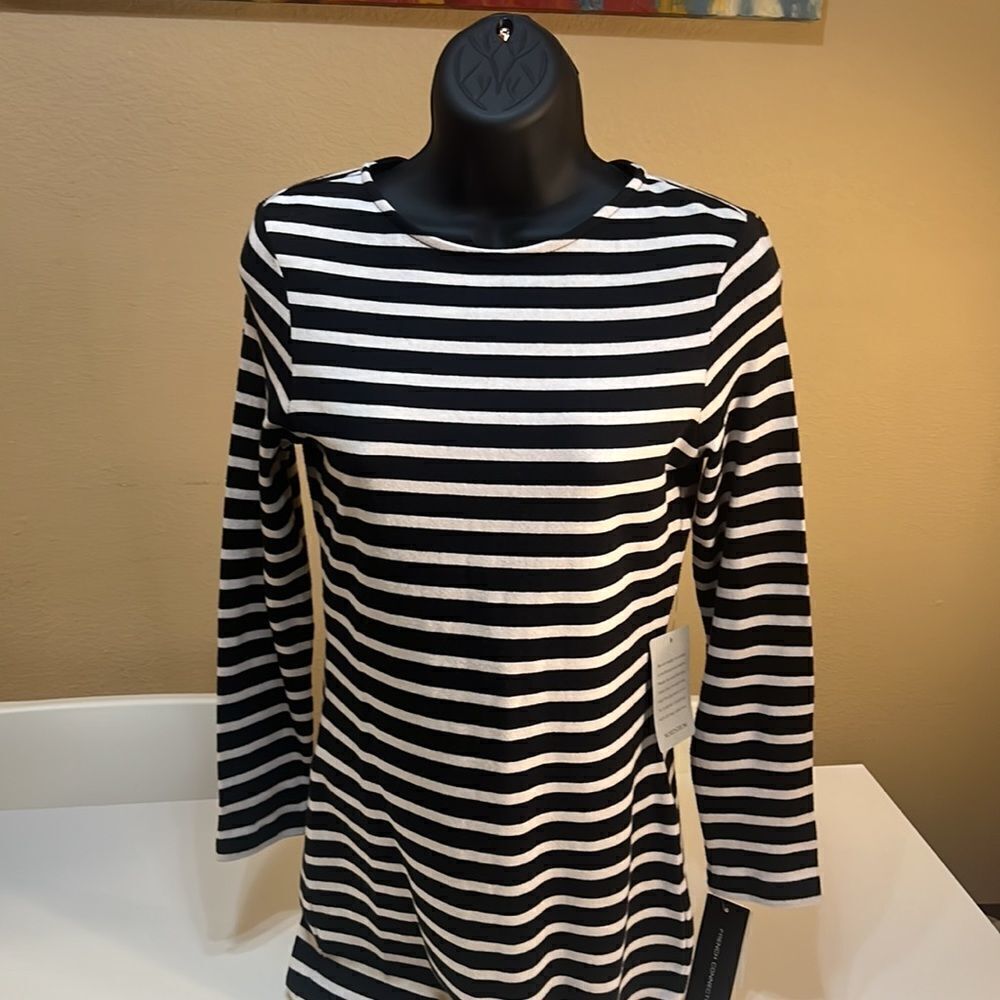 French Connection Nordstrom dress size-6‎ Navy blue and white- NWT